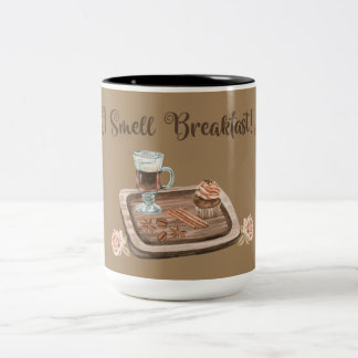 I Smell Breakfast Two-Tone Coffee Mug Tweekleurige Koffiemok