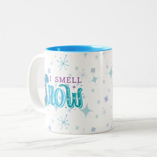I Smell Snow Atomic Retro Style Design Coffee Mok (Voorkant links)