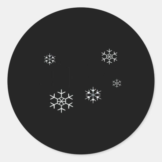I Smell Snow Funny Holiday Under 20 Snowflakes  Ronde Sticker (Voorkant)