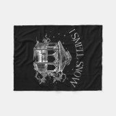 I Smell Snow Winter Christmas Snowball Design Fleece Deken (Voorkant (Horizontaal))