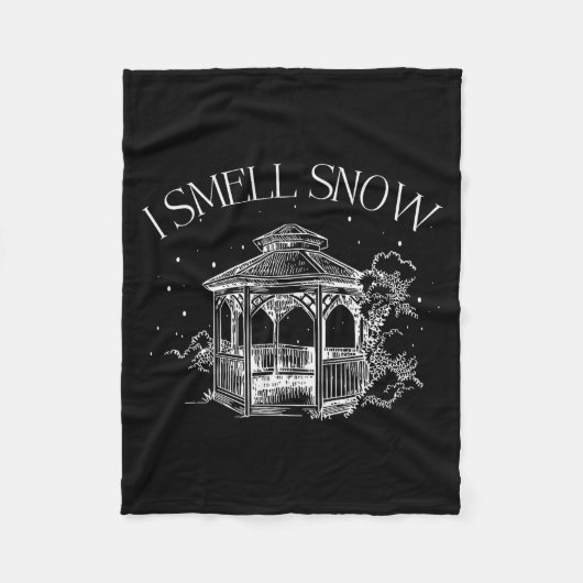 I Smell Snow Winter Christmas Snowball Design Fleece Deken (Voorkant)