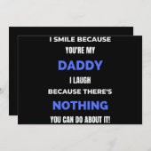 I Smile Because You're My Daddy Feestdagenkaart (Voorkant / Achterkant)