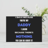 I Smile Because You're My Daddy Feestdagenkaart (Staand voorkant)