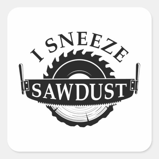 I Sneeze Zwstof Vierkante Sticker (Voorkant)