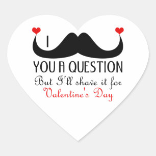 I snor u een vraagValentijnsdag Hart Sticker