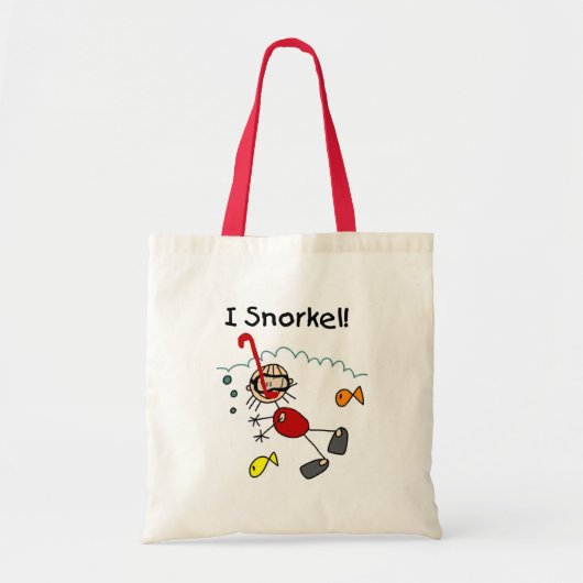 I Snorkel Stick Figuur Bag Tote Bag (Voorkant)