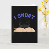 I Snort Crack Skeleton Funny Skull Butt Soky Hallo Kaart (Gele Bloem)
