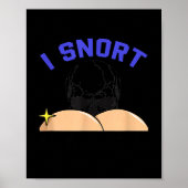 I Snort Crack Skeleton Funny Skull Butt Soky Hallo Poster (Voorkant)