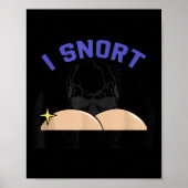 I Snort Crack Skeleton Funny Skull Butt Soky Hallo Poster (Voorkant)