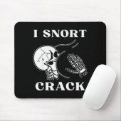 I Snort Crack Skeleton Skull Butt Funny Soky Hallo Muismat (Met muis)