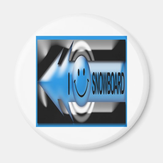 I Snowboard Magneet (Voorkant)