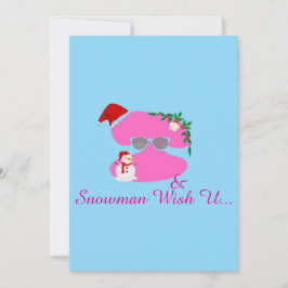 I & Snowman Wishing You Feestdagenkaart