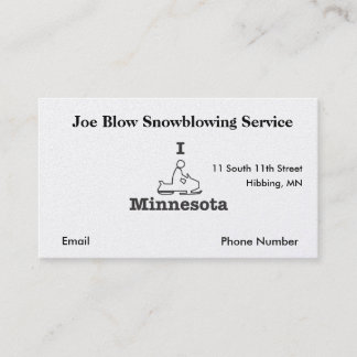 I Snowmobile Minnesota Afsprakenkaartje