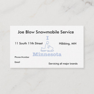 I Snowmobile Minnesota Afsprakenkaartje