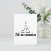 I Snowmobile Minnesota Briefkaart (Staand voorkant)