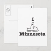 I Snowmobile Minnesota Briefkaart (Voorkant / Achterkant)