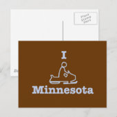 I Snowmobile Minnesota Briefkaart (Voorkant / Achterkant)