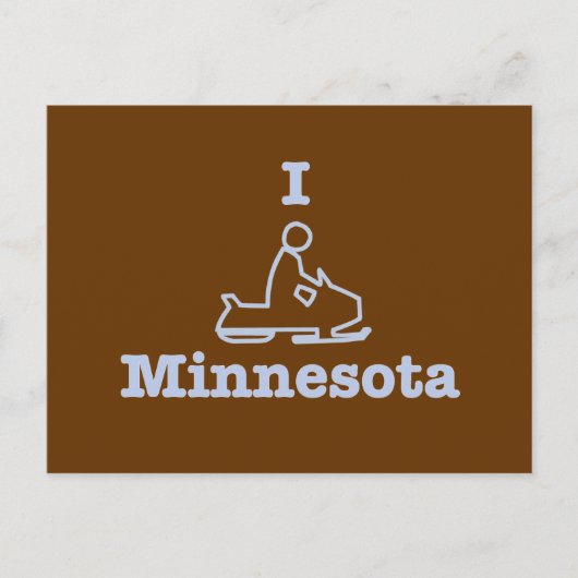 I Snowmobile Minnesota Briefkaart (Voorkant)