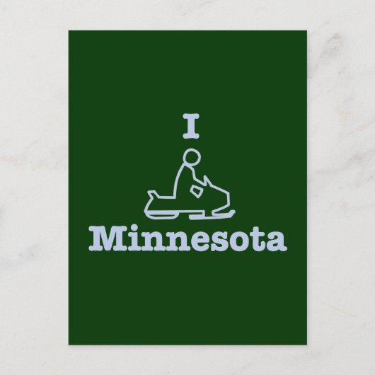 I Snowmobile Minnesota Briefkaart (Voorkant)