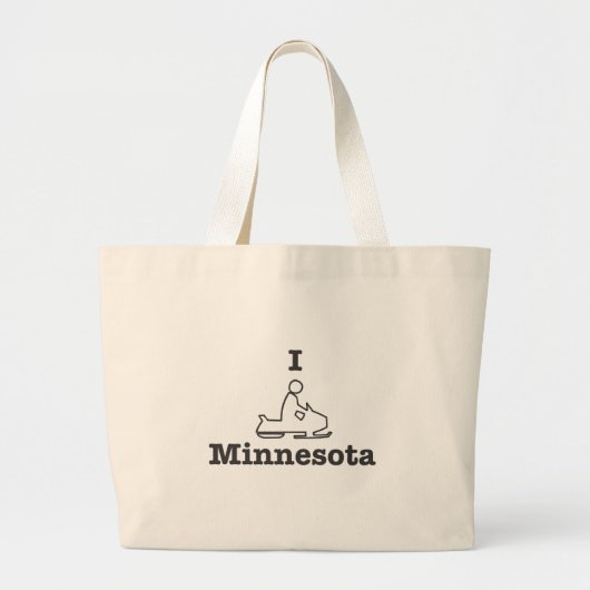 I Snowmobile Minnesota Grote Tote Bag (Voorkant)
