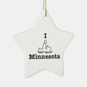 I Snowmobile Minnesota in zwart Keramisch Ornament (Rechts)