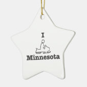 I Snowmobile Minnesota in zwart Keramisch Ornament (Links)