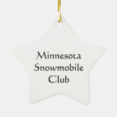 I Snowmobile Minnesota in zwart Keramisch Ornament (Achterkant)
