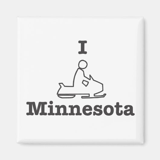 I Snowmobile Minnesota Magneet (Voorkant)
