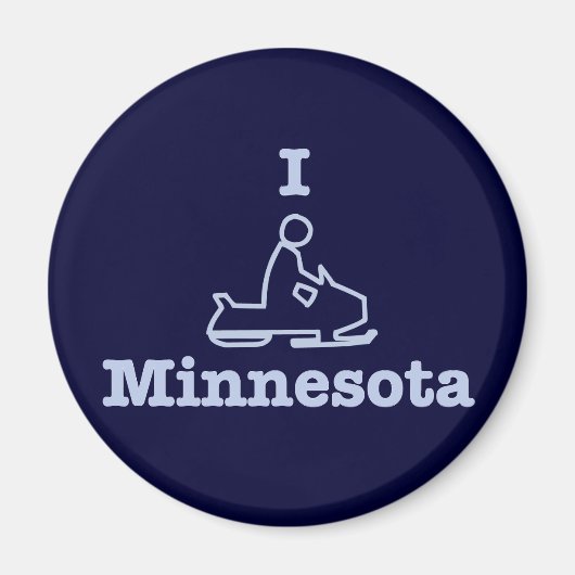 I Snowmobile Minnesota Magneet (Voorkant)