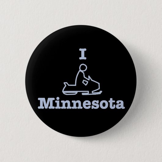 I Snowmobile Minnesota Ronde Button 5,7 Cm (Voorkant)