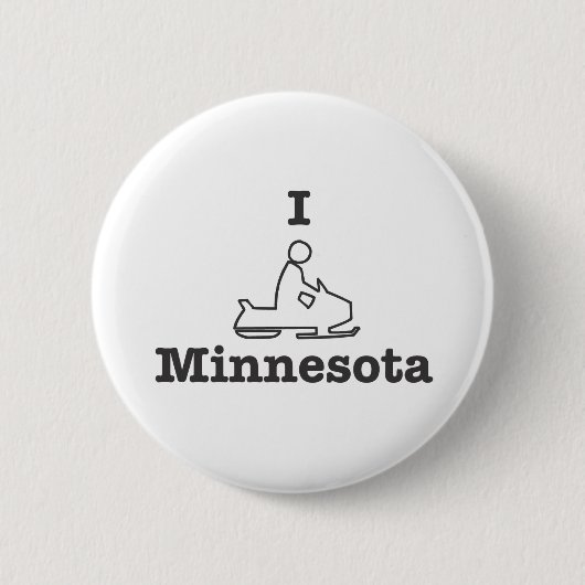 I Snowmobile Minnesota Ronde Button 5,7 Cm (Voorkant)