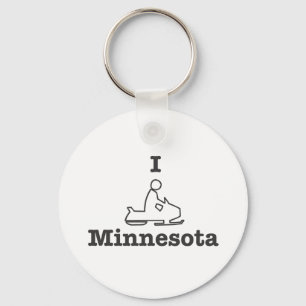 I Snowmobile Minnesota Sleutelhanger