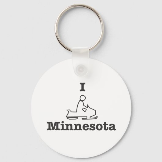 I Snowmobile Minnesota Sleutelhanger (Voorkant)