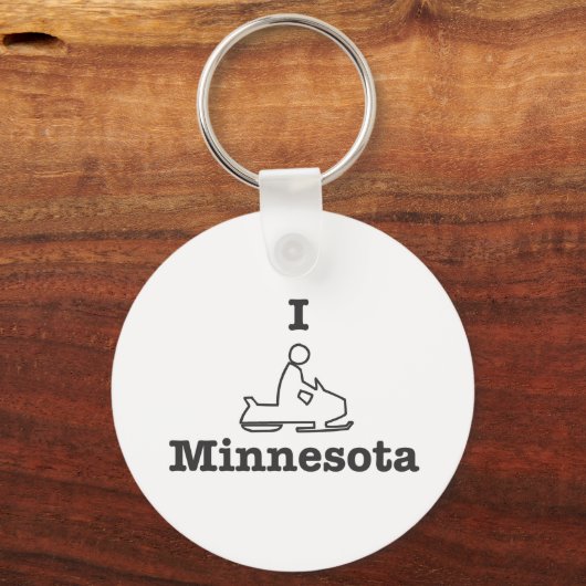 I Snowmobile Minnesota Sleutelhanger (Voorkant)
