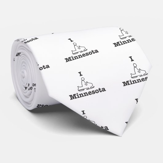 I Snowmobile Minnesota Stropdas (Opgerold)