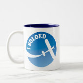 I Soloed & Airplane Graphic Tweekleurige Koffiemok (Links)