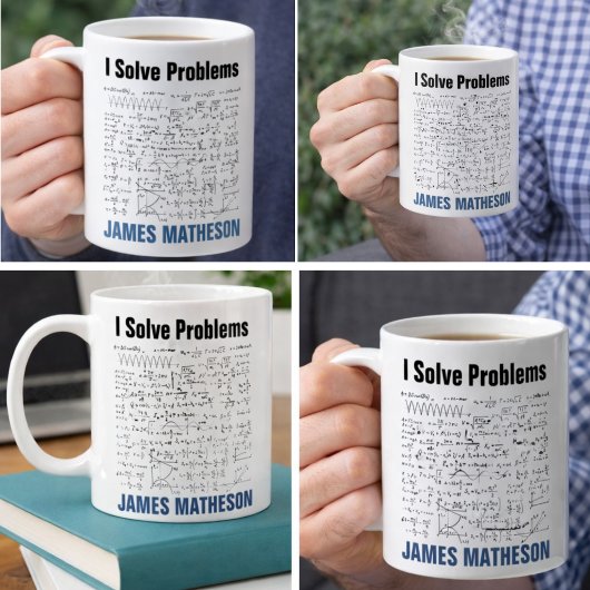 I Solve Problems Funny Math Equations Personalized Koffiemok