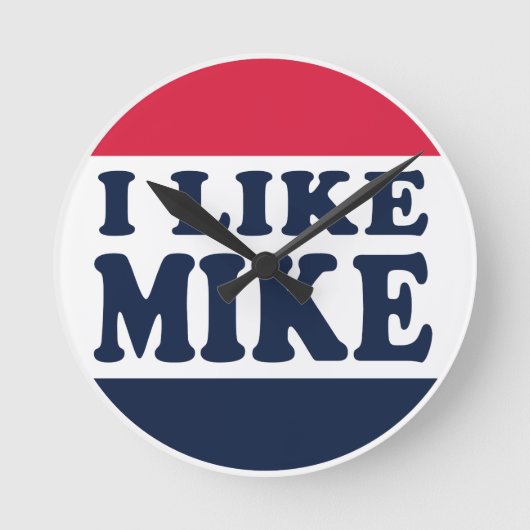 I-SOORT-MIKE-BUTTON RONDE KLOK (Voorkant)