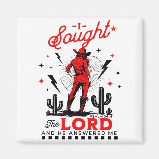 I Sought The Lord And He Answered Me  Magneet (Voorkant)