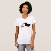 'I Speak Duck' Pekin Duck Silhouette T-Shirt (Voorkant volledig)