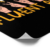 I Speak Fluent Asl - Sign Language Deaf Awareness  Poster (Hoek)