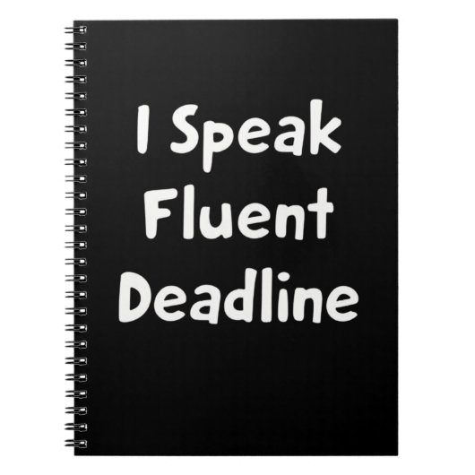 I Speak Fluent Deadline Notitieboek (Voorkant)