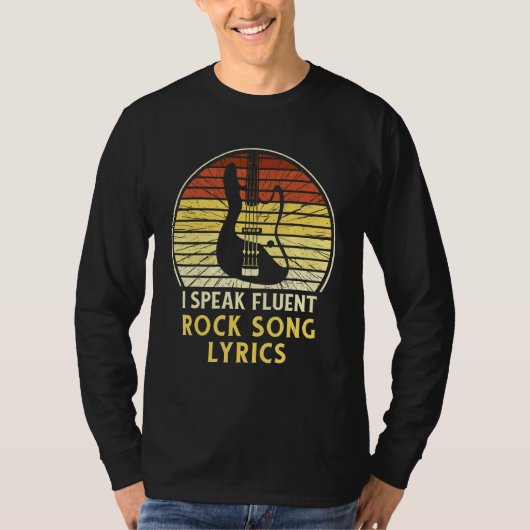 I Speak Fluent Rock Song Lyrics Music T-shirt (Voorkant)