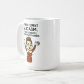 I Speak Fluent Sarcasm. Jazz Hands Mug Koffiemok (Voorkant links)