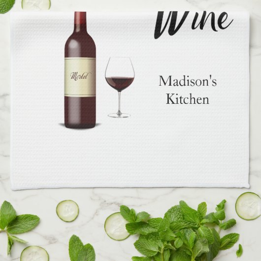 "I Speak Fluent Wine" Bar/ Theedoek (Gevouwen)