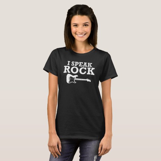 I speak Rock and Roll Rocker T-shirt (Voorkant volledig)