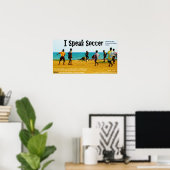 "I Speak Soccer" Poster Wereldtop (Thuiskantoor)