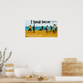 "I Speak Soccer" Poster Wereldtop (Keuken)