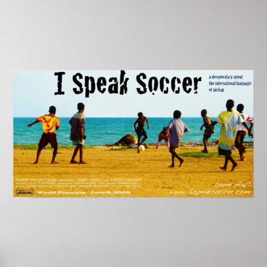 "I Speak Soccer" Poster Wereldtop (Voorkant)