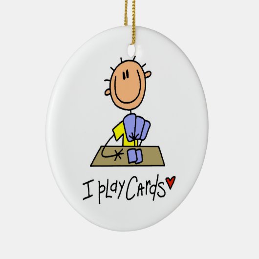 I Speel kaarten Keramisch Ornament (Rechts)